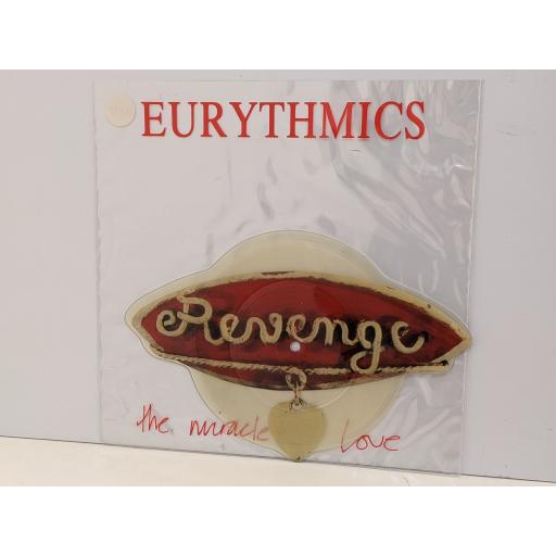EURYTHMICS The miracle of love / when tomorrow comes (live) 7" cut-out picture disc single. DA9P