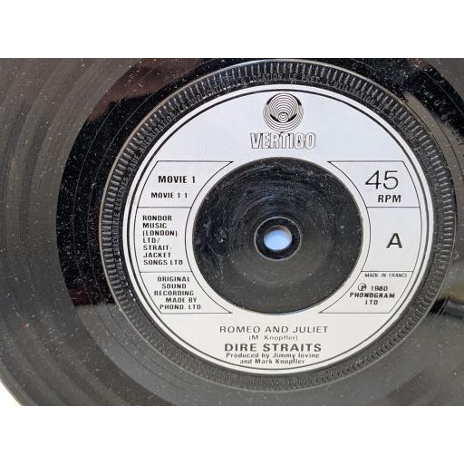 DIRE STRAITS Romeo and Juliet, Solid rock 7" single. MOVIE1
