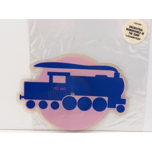ORCHESTRAL MANOEUVRES IN THE DARK Locomotion 7" cut-out picture disc single. VSS660