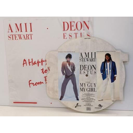 AMII STEWART & DEON ESTUS 7" cut-out picture disc single.EDITP3310