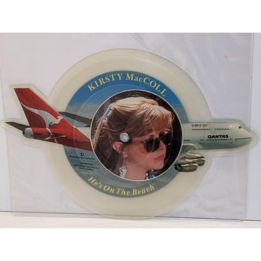 KIRSTY MACCOLL He's on the beach 7" cut-out picture disc single. DBUY225