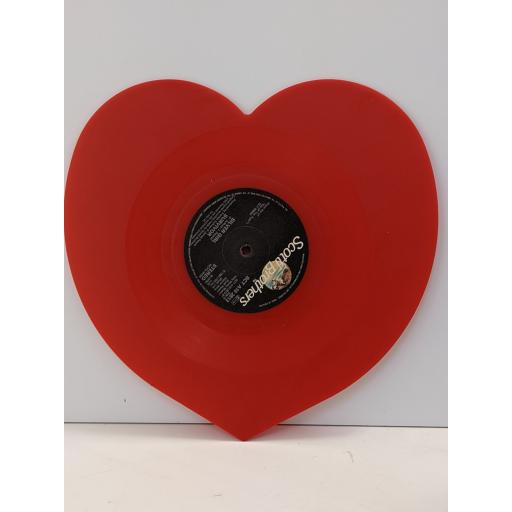 SURVIVOR American heartbeat / Silver girl 7" cut-out red picture disc single. SCTA102813