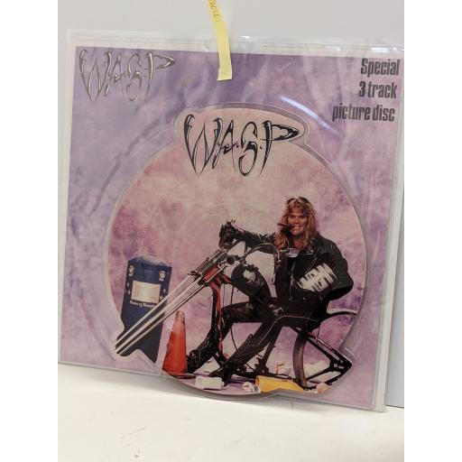 WASP Mean man 7" cut-out picture disc. CLP521