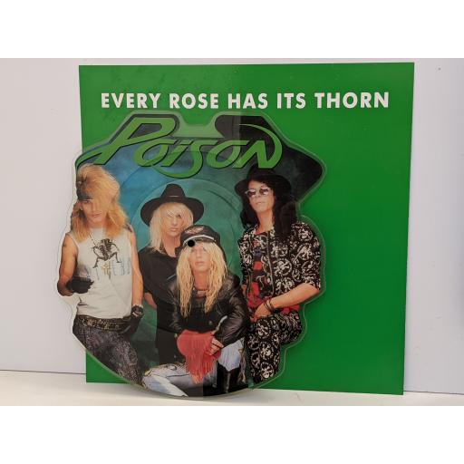 POISON Every rose has its thorn 7" cut-out picture disc single. CLP520