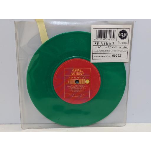 POP WILL EAT ITSELF Can you dig it? limited edition green 7" single. PB42619