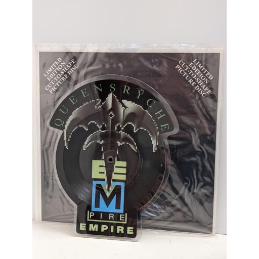 QUEEN SRYCHE Empire 7" limited edition cut-out picture disc single. MTPD90