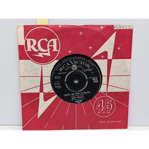 ELVIS PRESLEY Please don't drag that string around / (You're the) devil in disguise 7" single. RCA1355