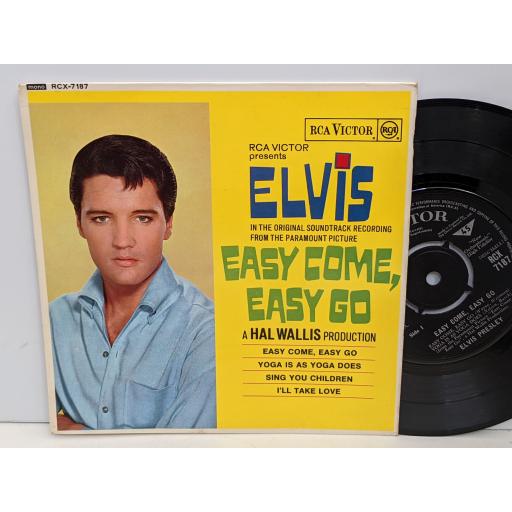 ELVIS PRESLEY Easy come. easy go 7" vinyl EP. RCX7187