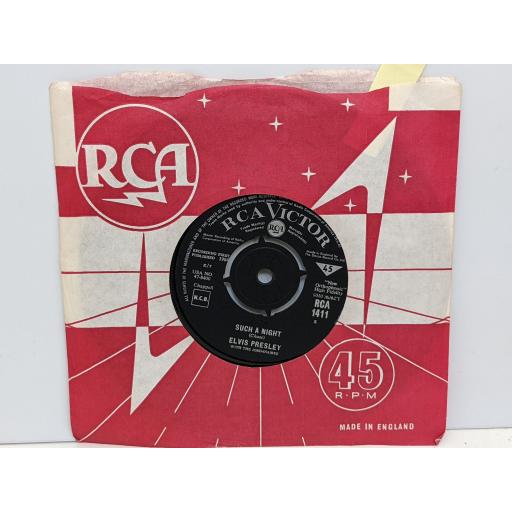 ELVIS PRESLEY Such a night / never ending 7" single. RCA1411