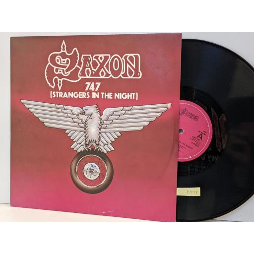 SAXON 747 (strangers in the night) 12" vinyl 45 RPM. CAR151T