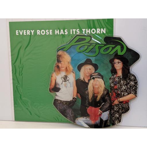 POISON Every rose has its thorn 7" cut-out picture disc single. CLP520