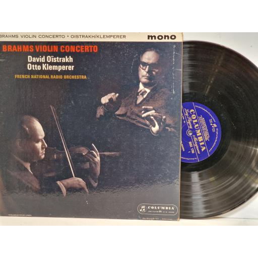 OISTRAKH & KLEMPERER Brahms violin concerto 12" vinyl 33 1/3 RPM. 33CX1765