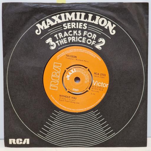 NILSSON Without you 7" single. RCA2733