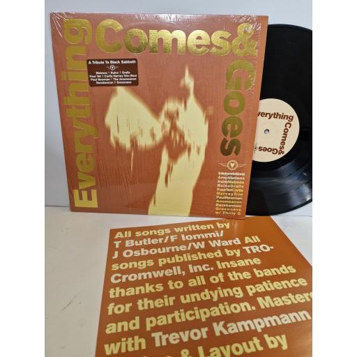 VARIOUS FT. BLACK SABBATH PAUL NEWMAN FOUR TET CURTIS HARVEY Everything comes and goes (A tribute to Black Sabbath) 12" vinyl LP. 656605304014
