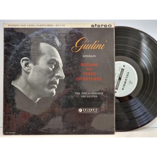 GIULINI / ROSSINI / VERDI / THE PHILHARMONIA ORCHESTRA Giulini conducts Rossini and Verdi Overtures 12" vinyl LP. SAX2377