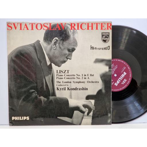 RICHTER / LISZT Piano concerto No. 1 in E Flat, Piano concerto No. 2 in A (Conducted by Kyril Kondrashin) 12" vinyl LP. SABL207