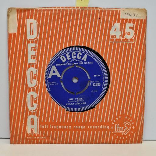 KENNY AND CASH The 'B' Side / Knees 7" single. F.12283