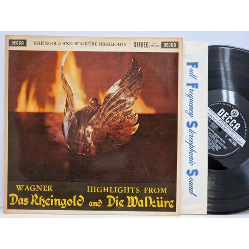 RHIENGOLD / WALKURE/ WAGNER Highlights from Rheingold and Walkure 12" vinyl LP. SXL2230