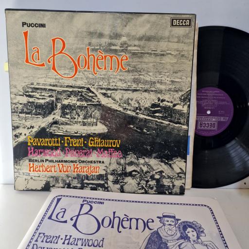 PUCCINI, BERLIN PHILHARMONIC ORCHESTRA La Boheme 2x 12" vinyl LP set. SET.565