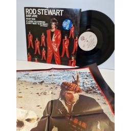 ROD STEWART Baby Jane 12" single plus poster. W9608T