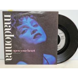 MADONNA Open your heart (remix) 7" single. W8480