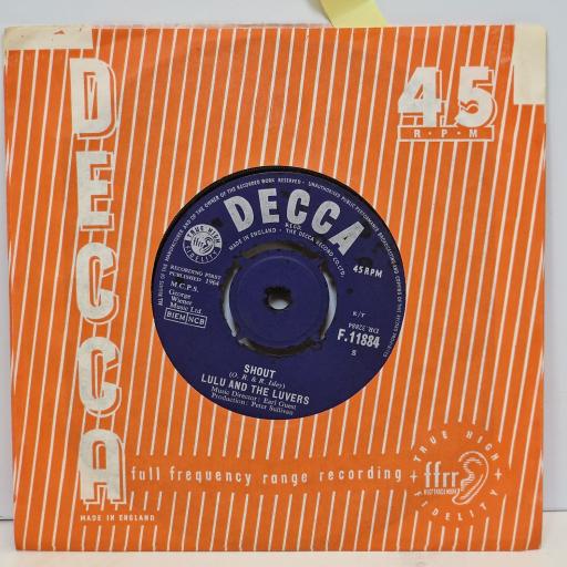 LULU AND THE LUVERS Forget me baby 7" single. F.11884