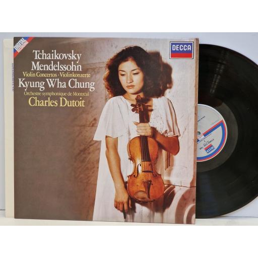 TCHAIKOVSKY, MENDELSSOHN, KYUNG WHA CHUNG, CHARLES DUTOIT, ORCHESTRE SYMPHONIQUE DE MONTREAL Violin concertos 12" vinyl LP. SXDL7558