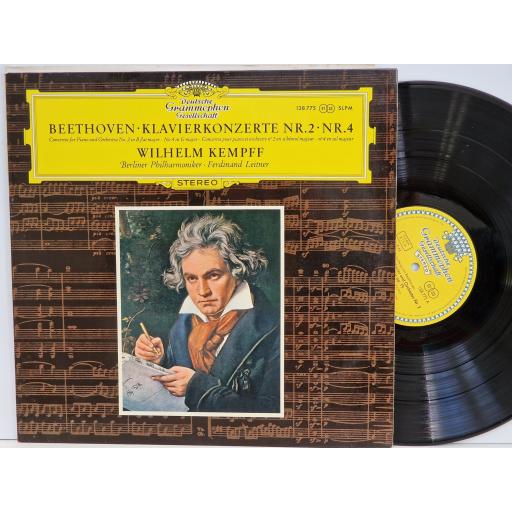 BEETHOVEN, WILHLEM KEMPFF, BERLINER PHILHARMONIKER, FERDINAND LEITNER Klavierkonzerte Nr. 2 / Nr. 4 12" vinyl LP. 138775