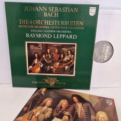 JOHANN SEBASTIAN BACH, ENGLISH CHAMBER ORCHESTRA, RAYMOND LEPPARD Die 4 Orchestersuiten 2x12" vinyl LP boxset. 6768028