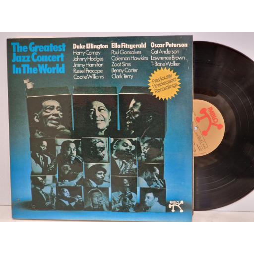 VARIOUS FT. DUKE ELLINGTON, ELLA FITZGERALD, OSCAR PETERSON, COLEMAN HAWKINS, JIMMY HAMILTON The greatest jazz concert in the world 4x LP set. 2660109
