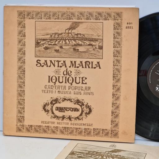 QUILAPAYUN Santa Maria De Iquique - Cantata Popular 12" vinyl LP. 801