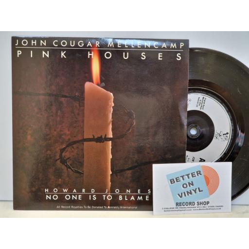 JOHN COUGAR MELLENCAMP / HOWARD JONES Pink houses / No one is to blame 7" single. JCM7