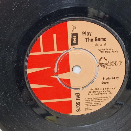 QUEEN Play the game 7" single. EMI5076
