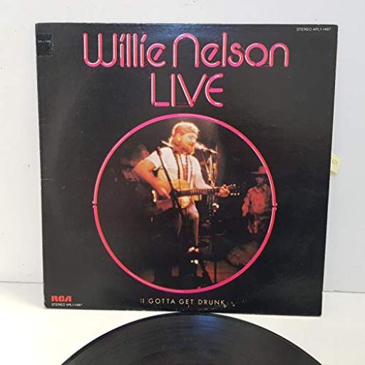 WILLIE NELSON LIVE I GOTTA GET DRUNK 12" VINYL LP APL1487