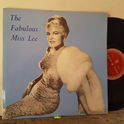 PEGGY LEE the fabulous Miss Lee. 12" VINYL LP. TP352