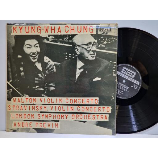 KYUNG-WHA CHUNG, WALTON, STRAVINKSY, ANDRE PREVIN, LONDON SYMPHONY ORCHESTRA Violin Concertos 12" vinyl LP. SXL6601