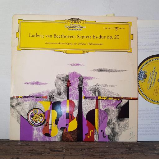 Ludwig Van Beethoven, Kammermusikvereinigung Der Berliner Philharmoniker. Septett Es-Dur Op. 20. 12" vinyl LP. LPE 17 171