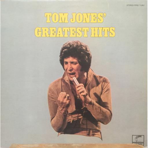 TOM JONES GREATEST HITS. 12" inch vinyl XPAS71062