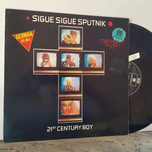 SIGUE SIGUE SPUTNIK. 21st century boy. vinyl SINGLE. 12SSSX