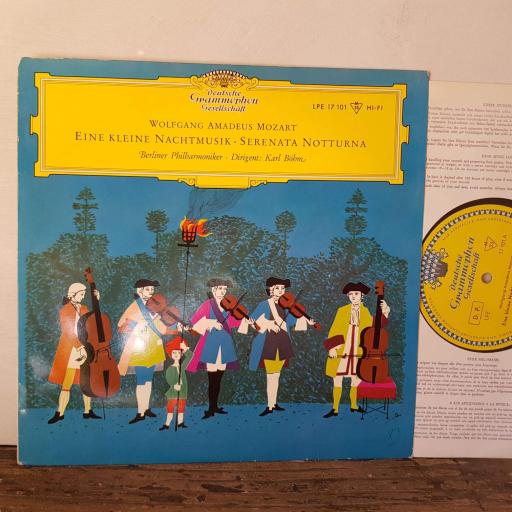 Mozart - Berliner Philharmoniker, Karl Bˆhm. Eine Kleine Nachtmusik KV525. Serenata Notturna KV 239. 10" vinyl LP. LPE17101