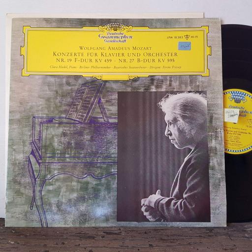 Wolfgang Amadeus Mozart. Clara Haskil. Konzerte F¸r Klavier Und Orchester Nr. 19 F-Dur KV 459 Und Nr. 27 B-Dur KV 595. 12" vinyl LP. LPM 18 383.