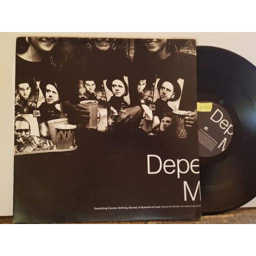 DEPECHE MODE everything counts. nothing sacred. a question of lust. 12" vinyl single. 12BONG16