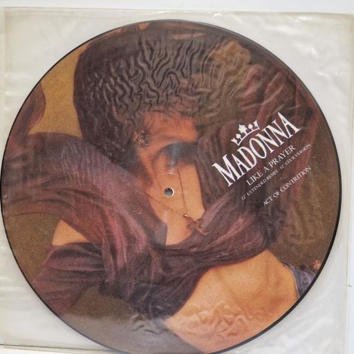 MADONNA Like a prayer 12" picture disc single. W7539TP
