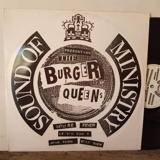 Presenting THE BURGER QUEENS house fever. if you can't join them beat them. 12" vinyl SINGLE. SOMT004