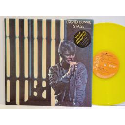 DAVID BOWIE Stage 2x12" limited edition yellow vinyl LP. PL02913