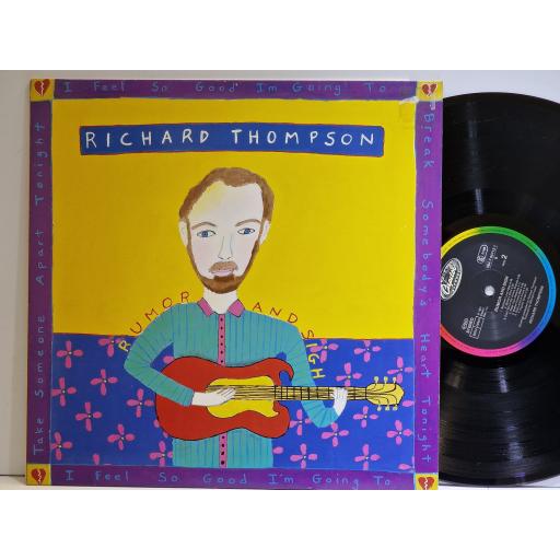RICHARD THOMPSON Rumor and sigh 12" vinyl LP. EST2142