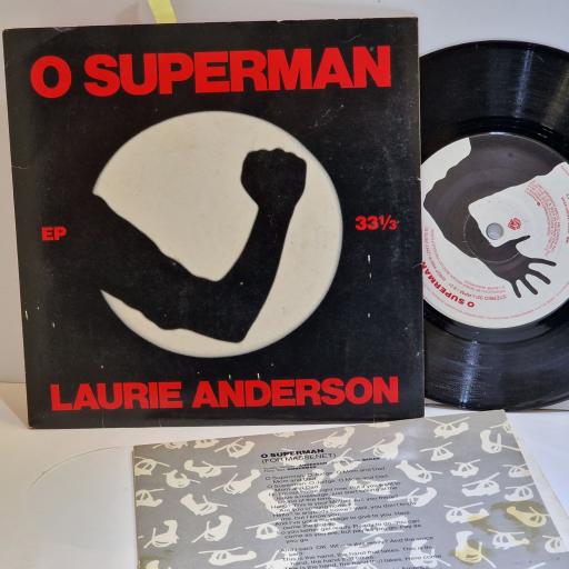 LAURIE ANDERSON O Superman 7" vinyl EP. WBSP49876