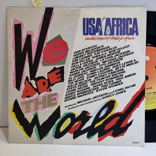 USA FOR AFRICA We Are The World 7" single. USAID1
