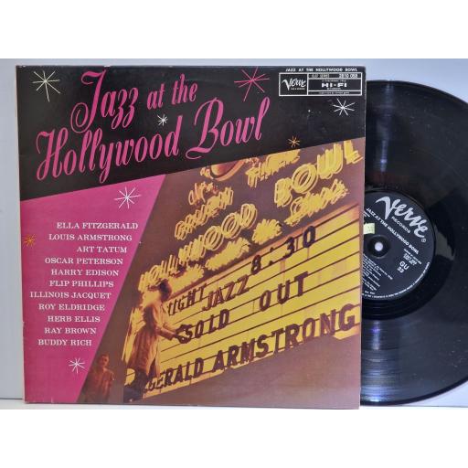 VARIOUS FT. ELLA FITZGERALD, LOUIS ARMSTRONG, HERB ELLIS, ART TATUM Jazz at the Hollywood bowl 2x12" vinyl LP. 2610058