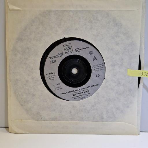 BILLY BRAGG / WET WET WET With A Little Help From My Friends / She's Leaving Home 7" single. CHILD1